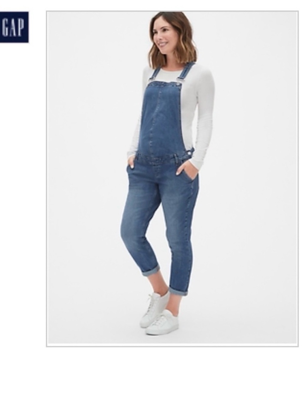 GAP Maternity Women's Small Blue Denim Overalls